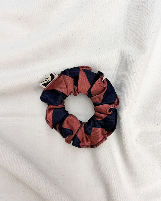 Scrunchie blu e terracotta