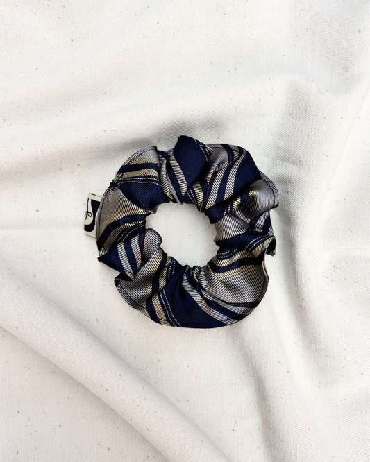 Scrunchie grigio e blu