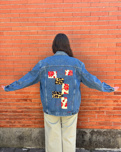 Giacca patch rossa