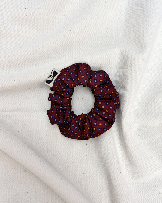 Scrunchie Bordeaux rombi